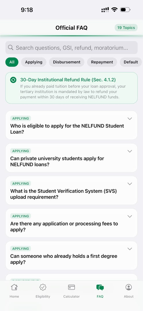 My NELFund Official Statutory FAQs